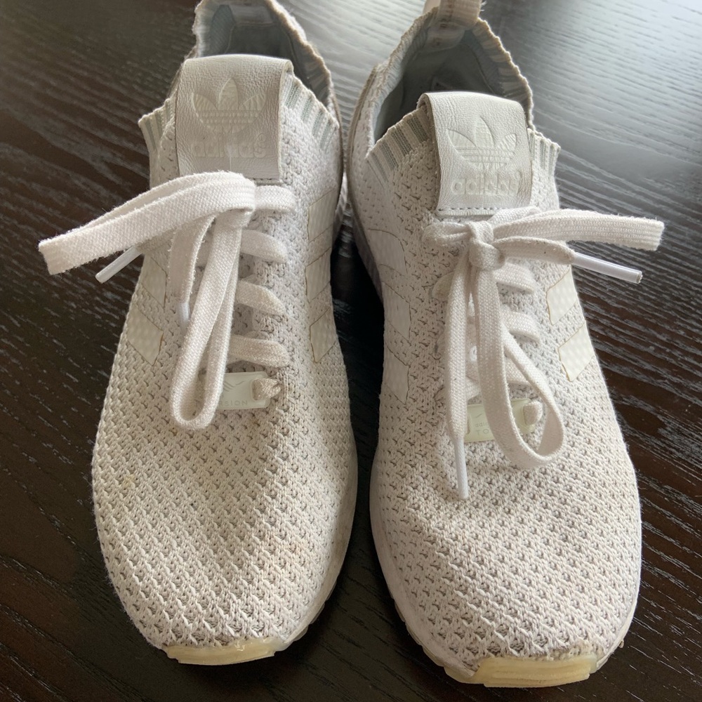 White Adidas tennis shoe